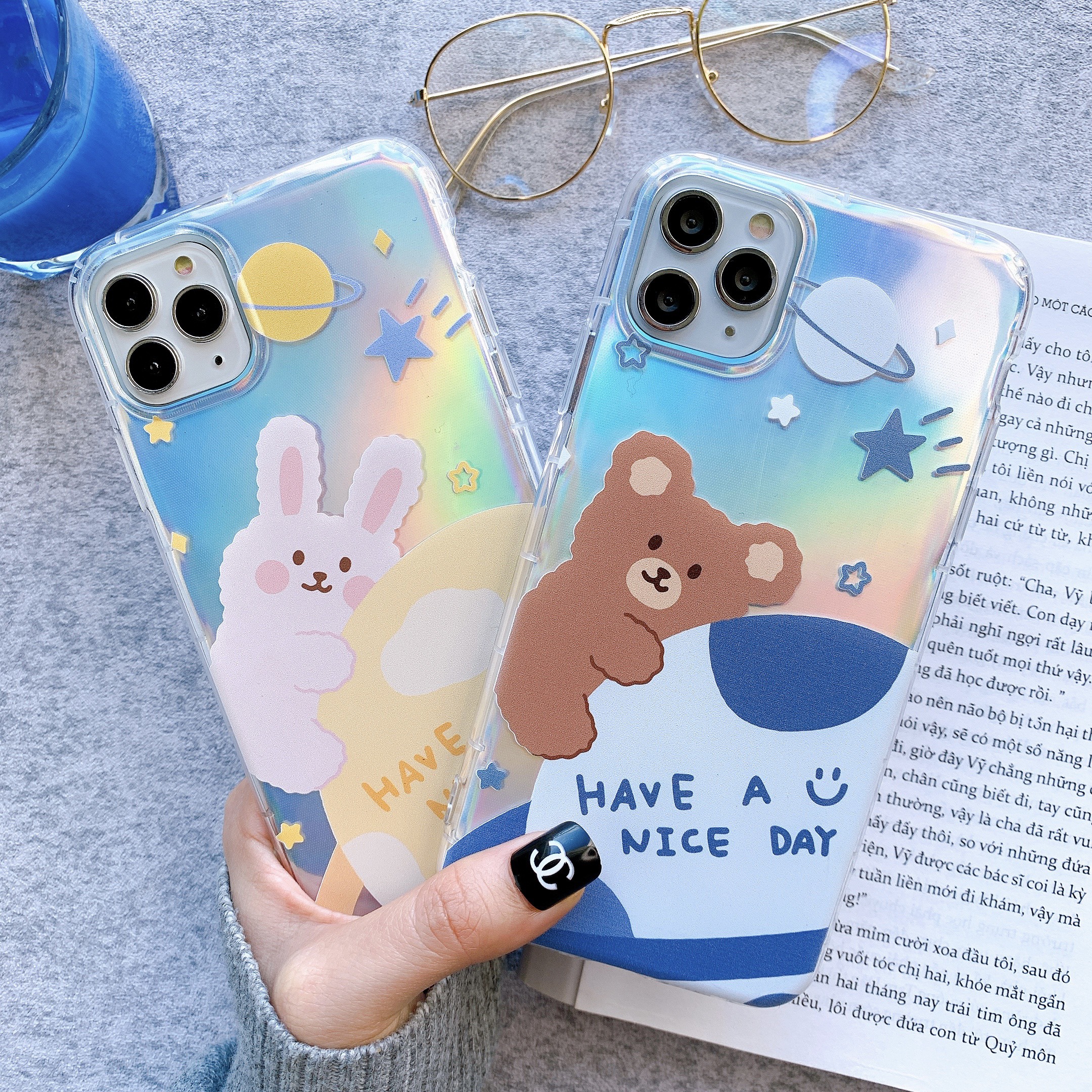 Ốp Lưng Silicon Chống Sốc Have A Good Day ( Kèm Miếng Phản Quang )
