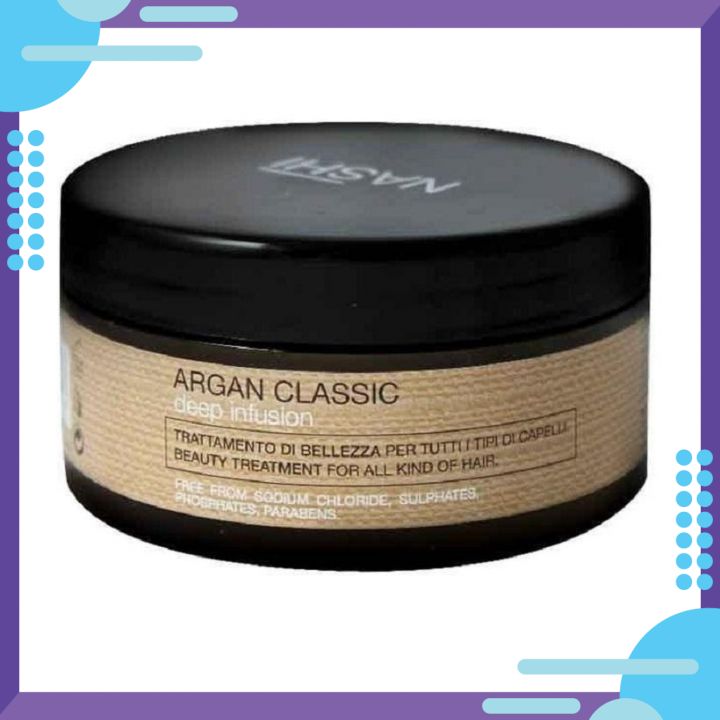 [+Tặng mũ trùm][Chính hãng] Dầu hấp ủ tóc Nashi Argan Deep Infusion Restorative Hydrating mask 250ml