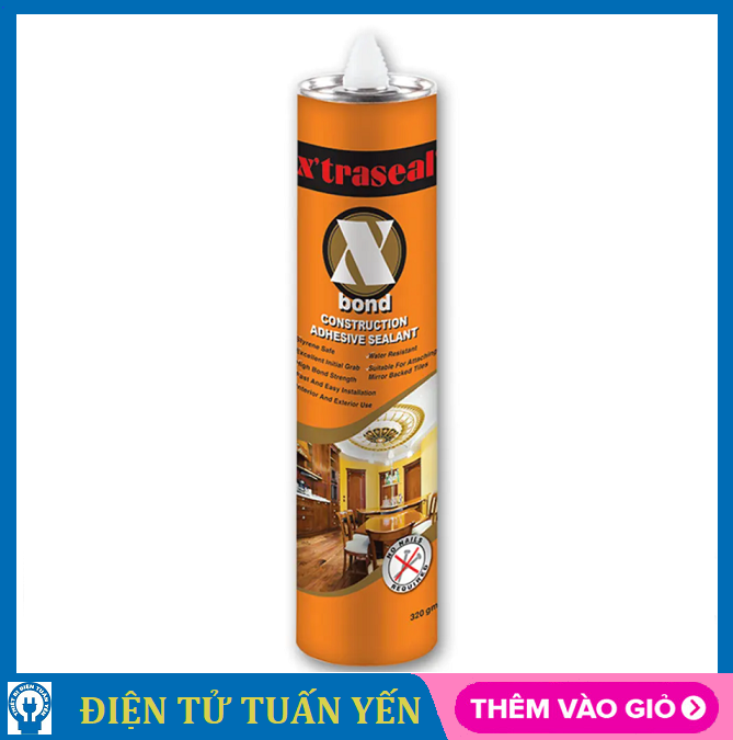 Keo X’traseal X’bond 320gr dán gỗ, dán gương, độ kết dính cao, không bị chảy lăn trên bề mặt đứng