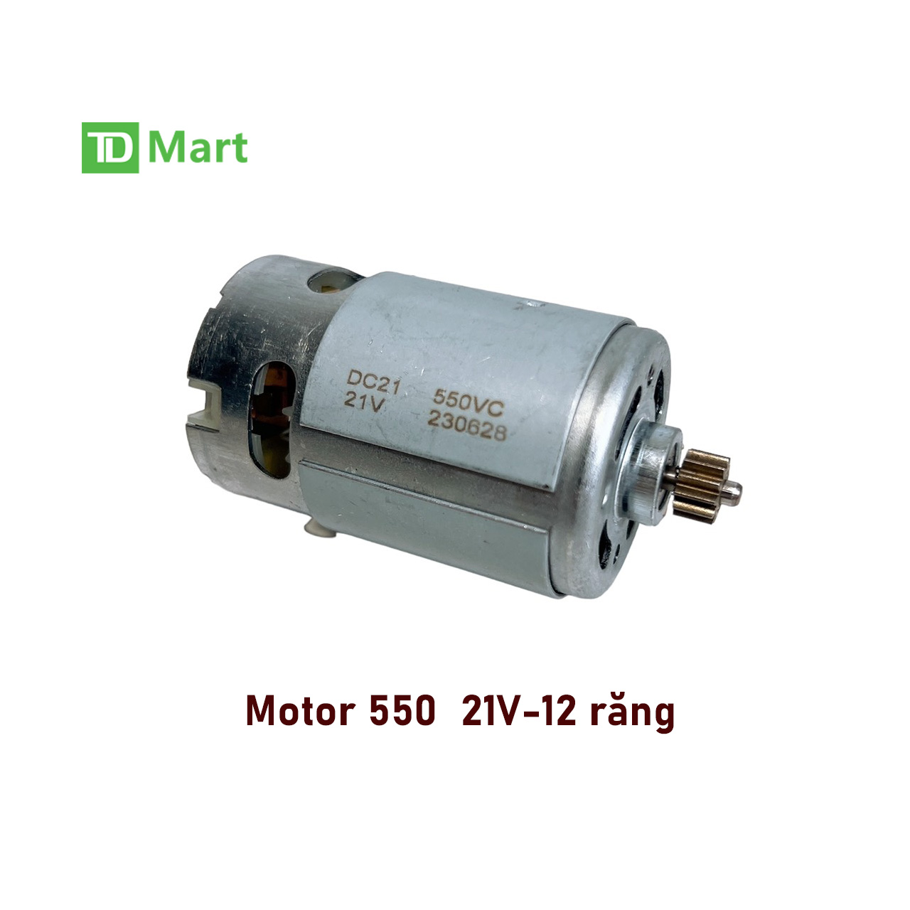 Motor 550 21v 12 răng cho máy khoan pin có chổi than