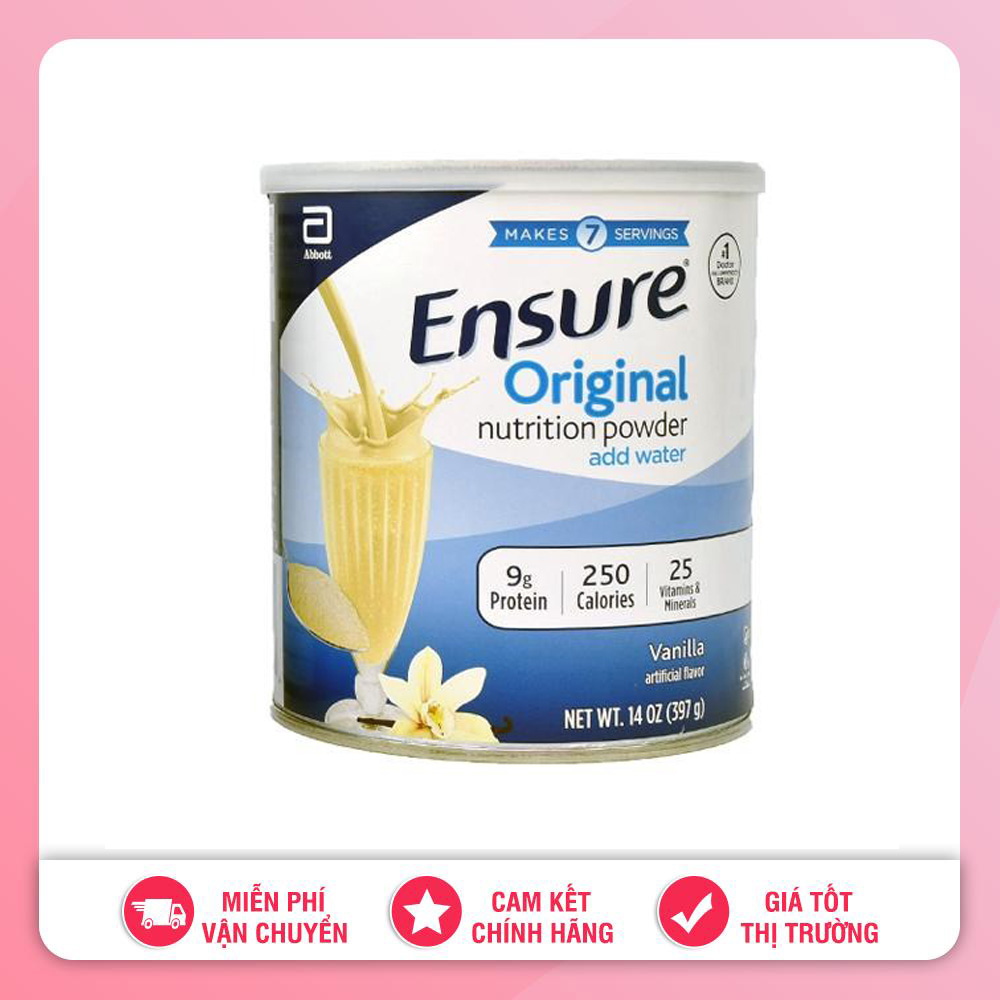 Date 11.2025 - LỐC 3 SỮA BỘT ENSURE ORIGINAL NUTRITION POWDER 400G MỸ