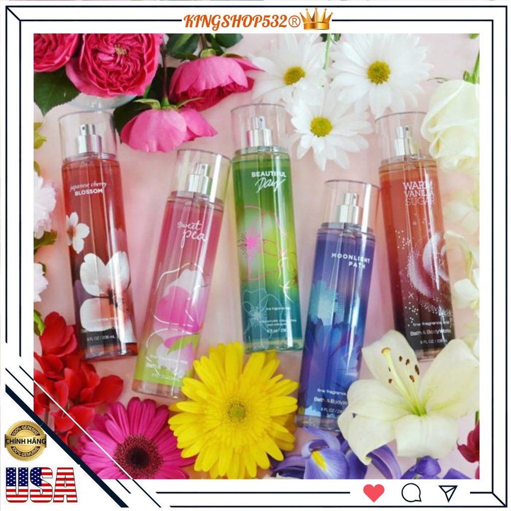 Mẫu Thử Xịt thơm Body Mist Bath and body Works