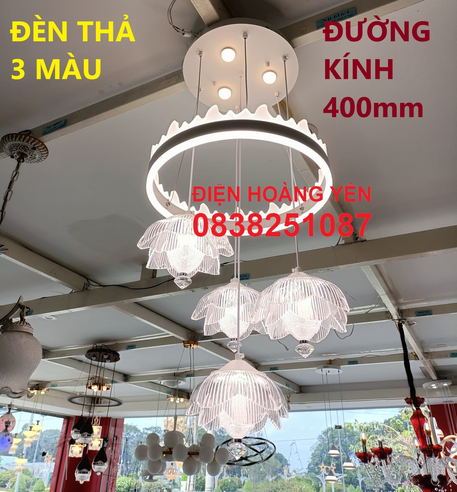 Đèn Thả Led Trang Trí LED 3 MÀU