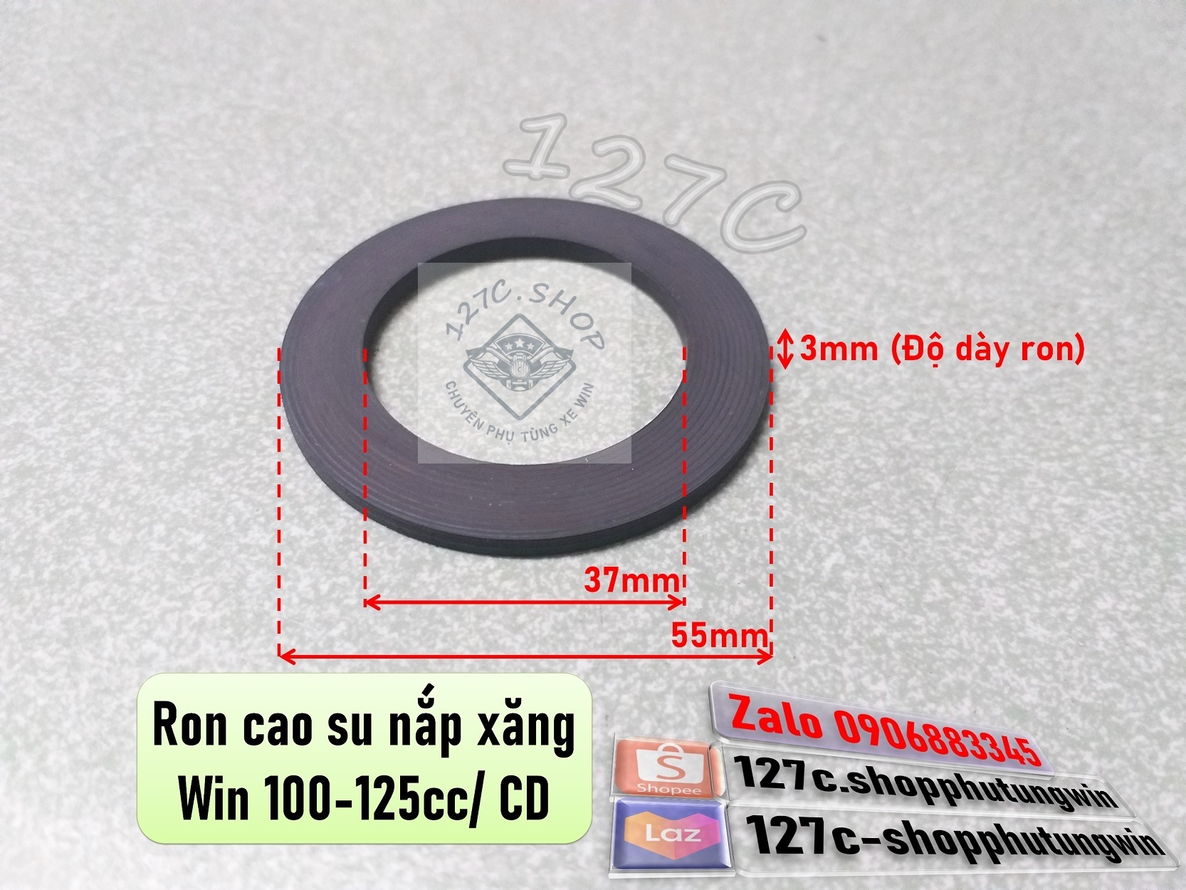 [HCM] Nắp xăng xe CD (kèm 2 chìa khoá) + Ron cao su nắp xăng Win/ CD