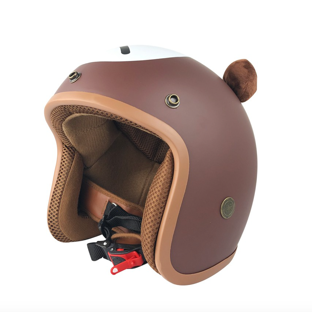 MŨ BẢO HIỂM 3/4 PIKACHU,DORAEMON,GẤU NÂU BROWN,LÓT NÂU CÂO CẤP-ĐẠT CHUẨN CR-SIÊU DỂ THƯƠNG