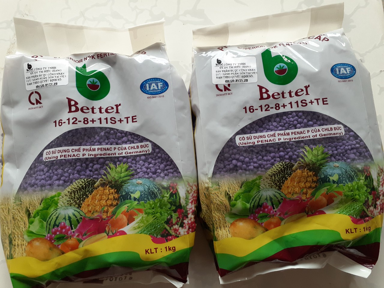 Phân bón  NPK cao cấp - Better - 16.12.8 + 11S + TE - Gói 1Kg