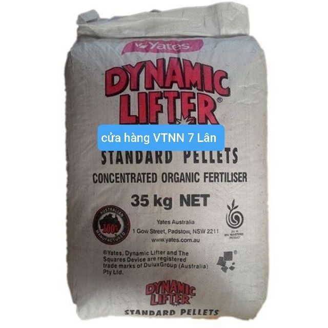 phân bón Dynamic Úc tách từ bao 35ký