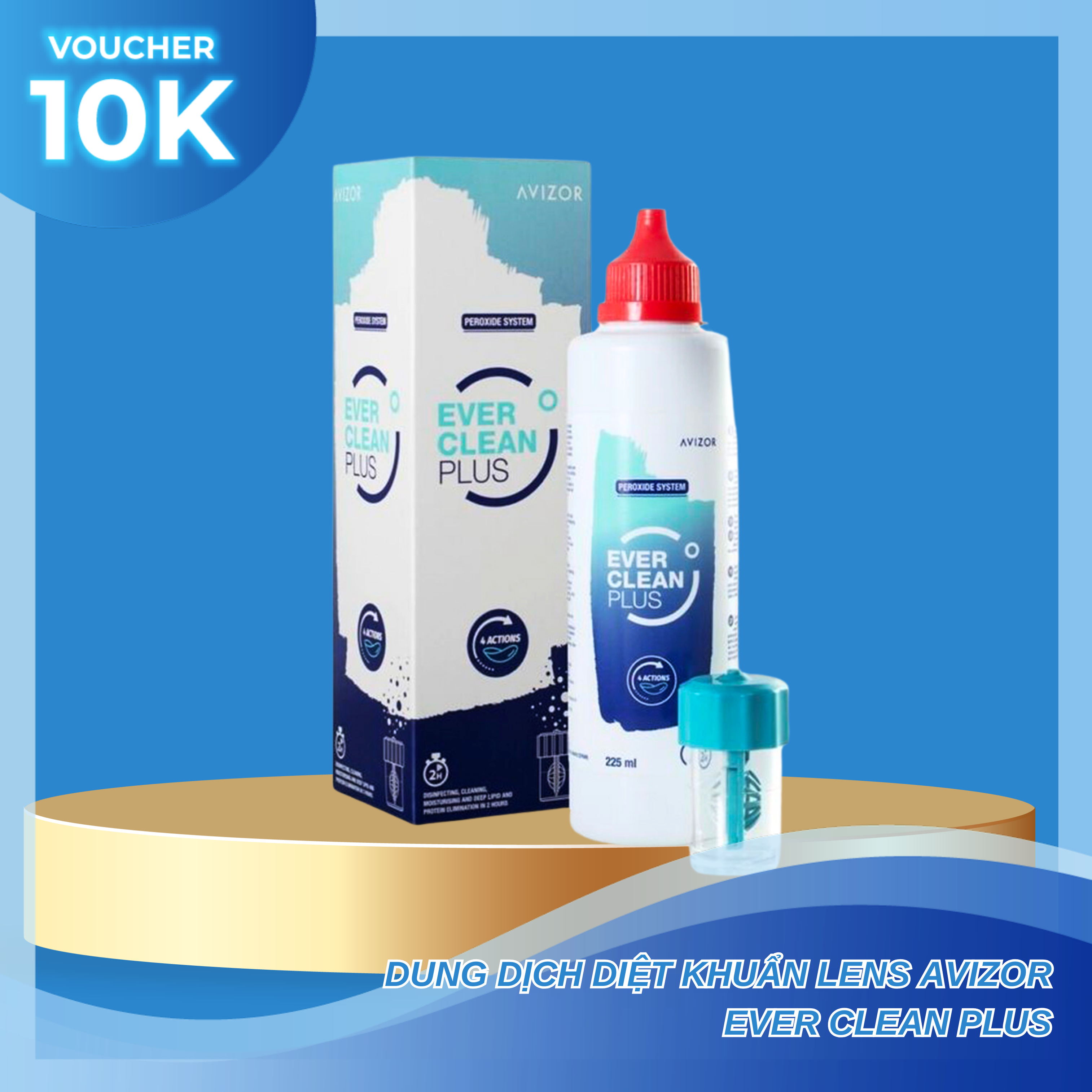 Dung dịch diệt khuẩn và khử trùng cho kính áp tròng Avizor Ever Clean