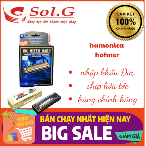 Kèn Diatonic Harmonica Hohner Big River Harp M590017 (Bạc)