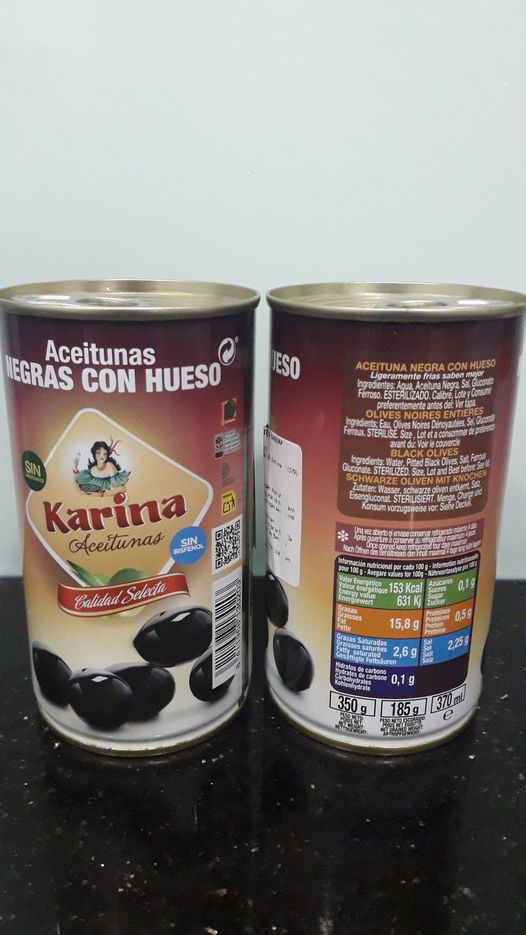 Trái Oliu Đen tach hạt- Karina Pitted Black Olive 350g