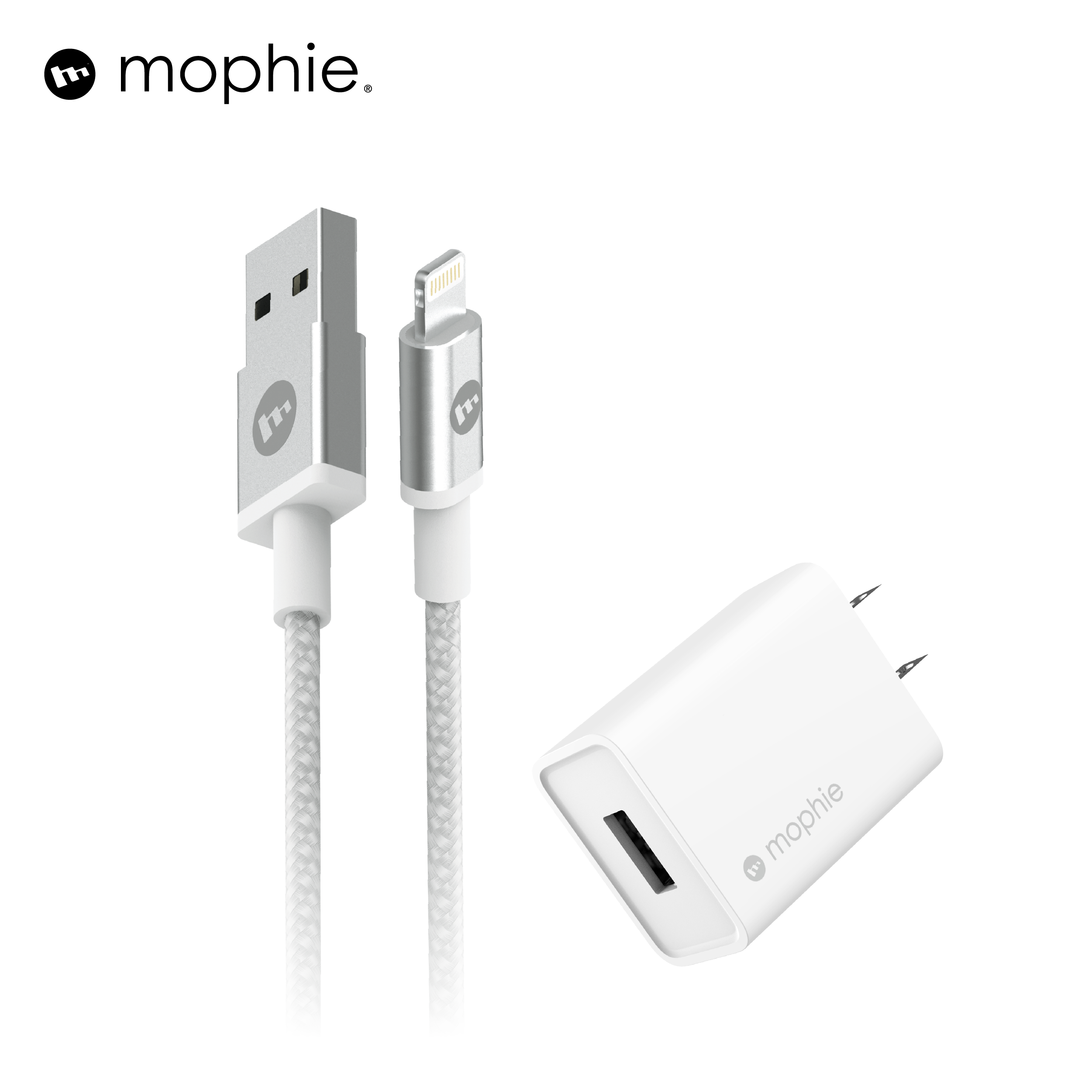 Combo sạc MOPHIE 10W cho IP/tablet táo(Sạc Mophie 10W USB-A + cáp Mophie 1m)