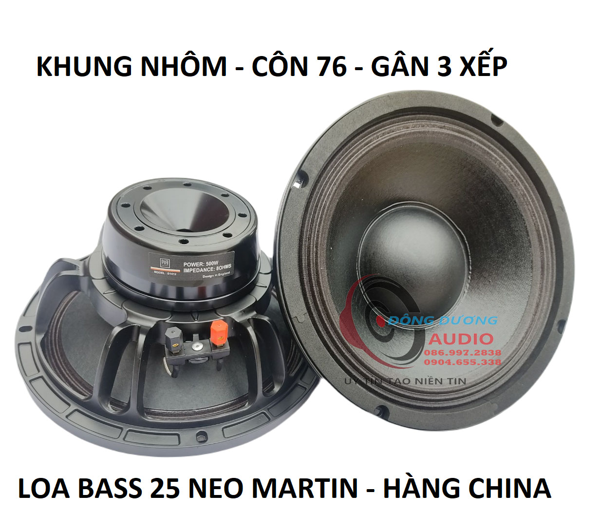 Giá 1 đôi - bát 25 neo côn 76 - martin hàng china - củ loa 25 - củ loa aray b1012