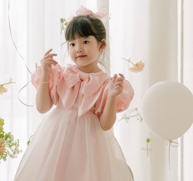 Kẹp tóc vương miện nơ voan cho bé gái