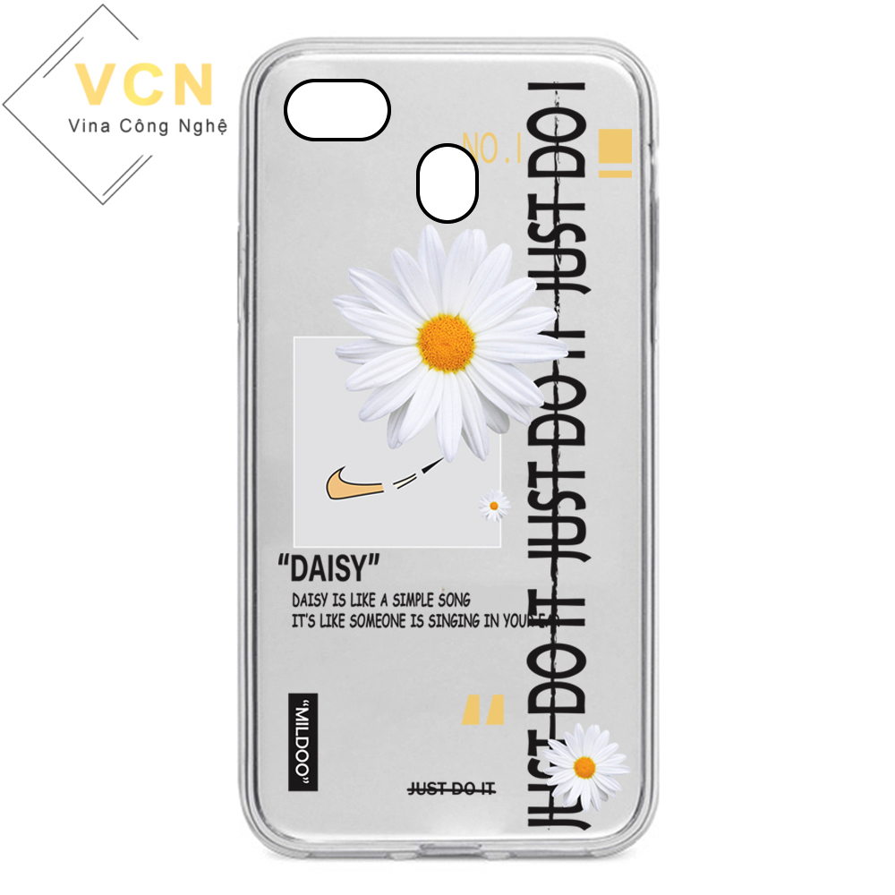 [HCM]Ốp lưng OPPO F5 Hoa Cúc Peaceminusone dẻo trong in hình nổi 5D(sản phẩm có mẫu 6)