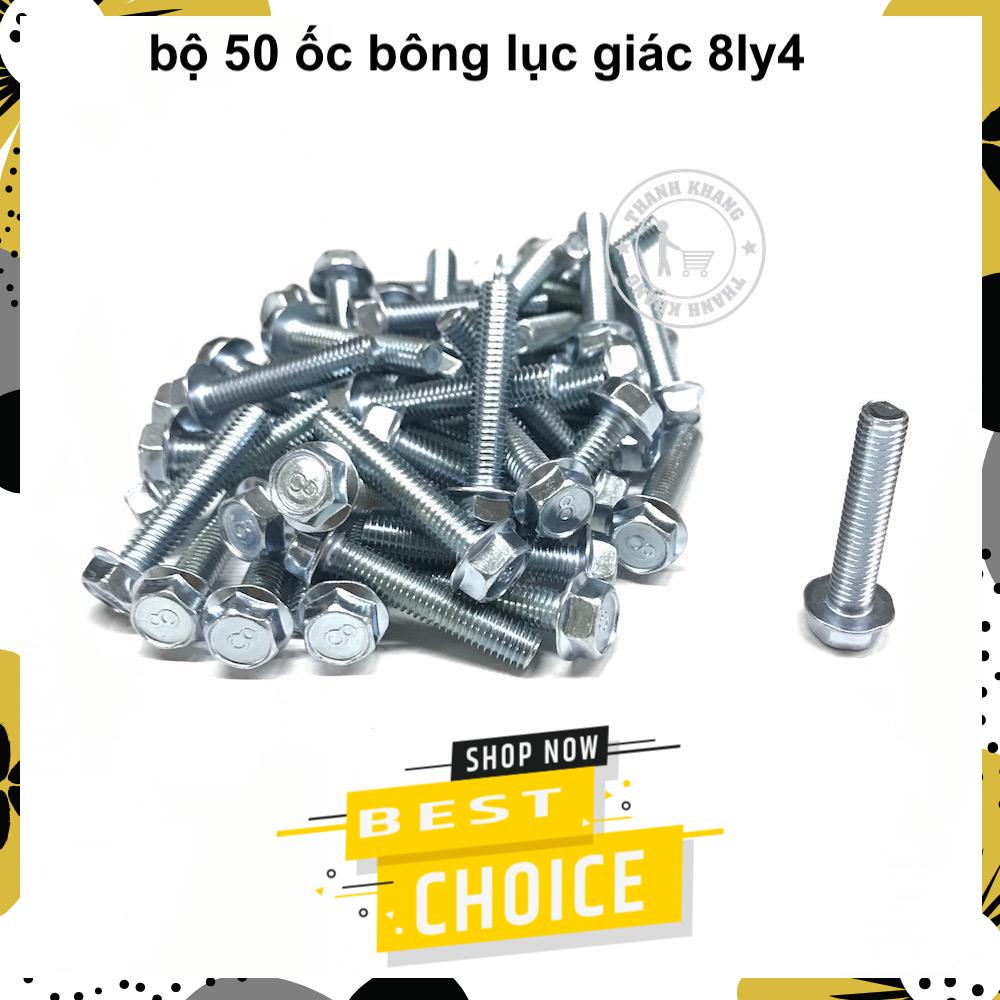 [HCM]Bộ 50 con ốc tán bông lục giác 8ly4 Thanh Khang 022000012 (Bạc)