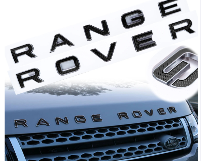 Tem Logo Chữ Nổi RANGE ROVER Dán Trang Trí Xe