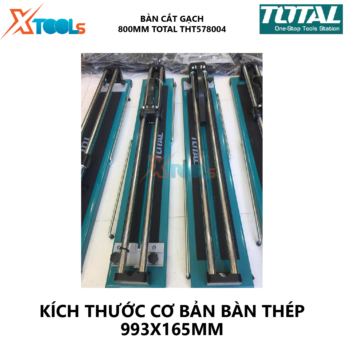 Bàn cắt gạch đẩy tay TOTAL THT578004 Bàn dao cắt gạch men 1m chiều dài phần cắt gạch là 800mm, 22x10.5x2mm cắt gạch men, gạch ốp tường