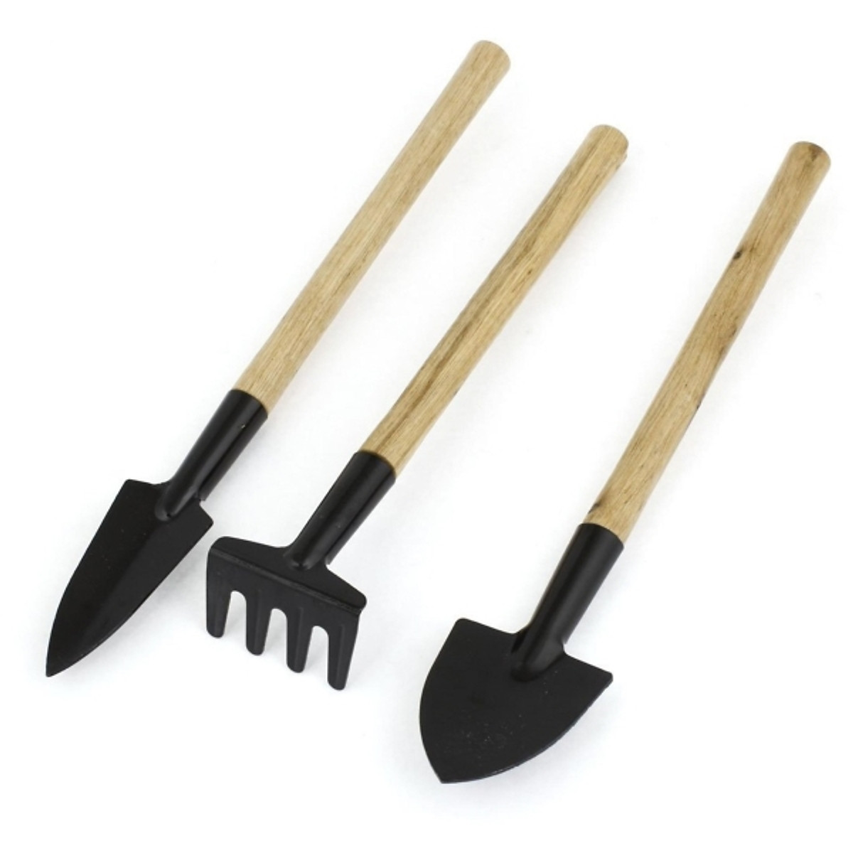 Bộ Dụng Cụ Làm Vườn 3 Món (Cán Gỗ)