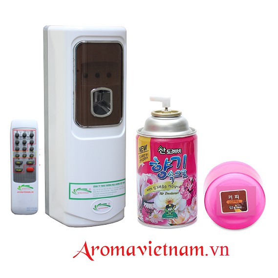 [TẶNG VÍT DÁN] Combo Máy Xịt Thơm Phòng Và Bình Xịt (Có Cảm Biến Ánh Sáng)