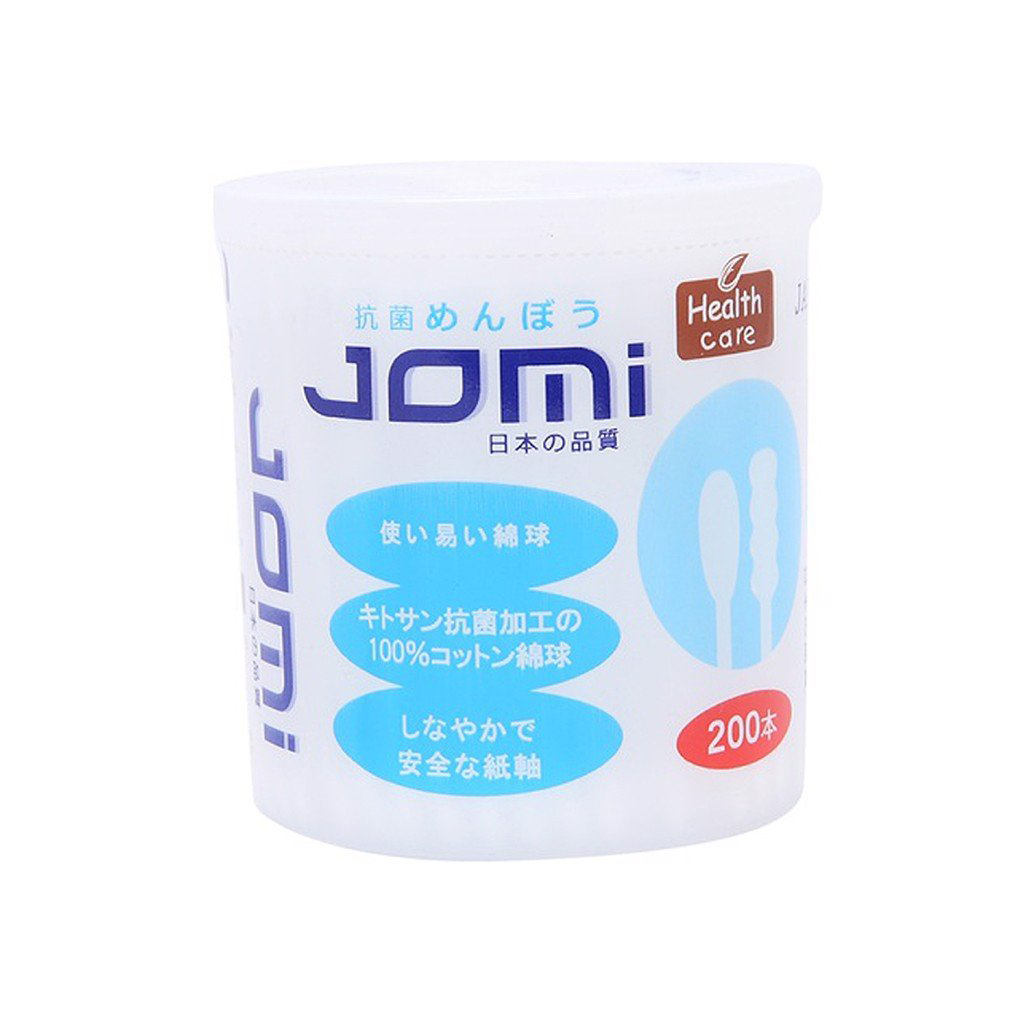 Tăm Bông Kháng Khuẩn Jomi Hộp 160 - 200