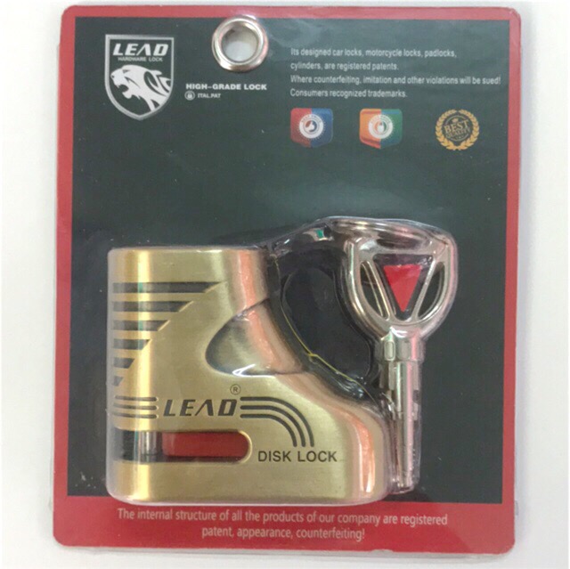 Khóa đĩa chống trộm xe máy LEAD chính hãng