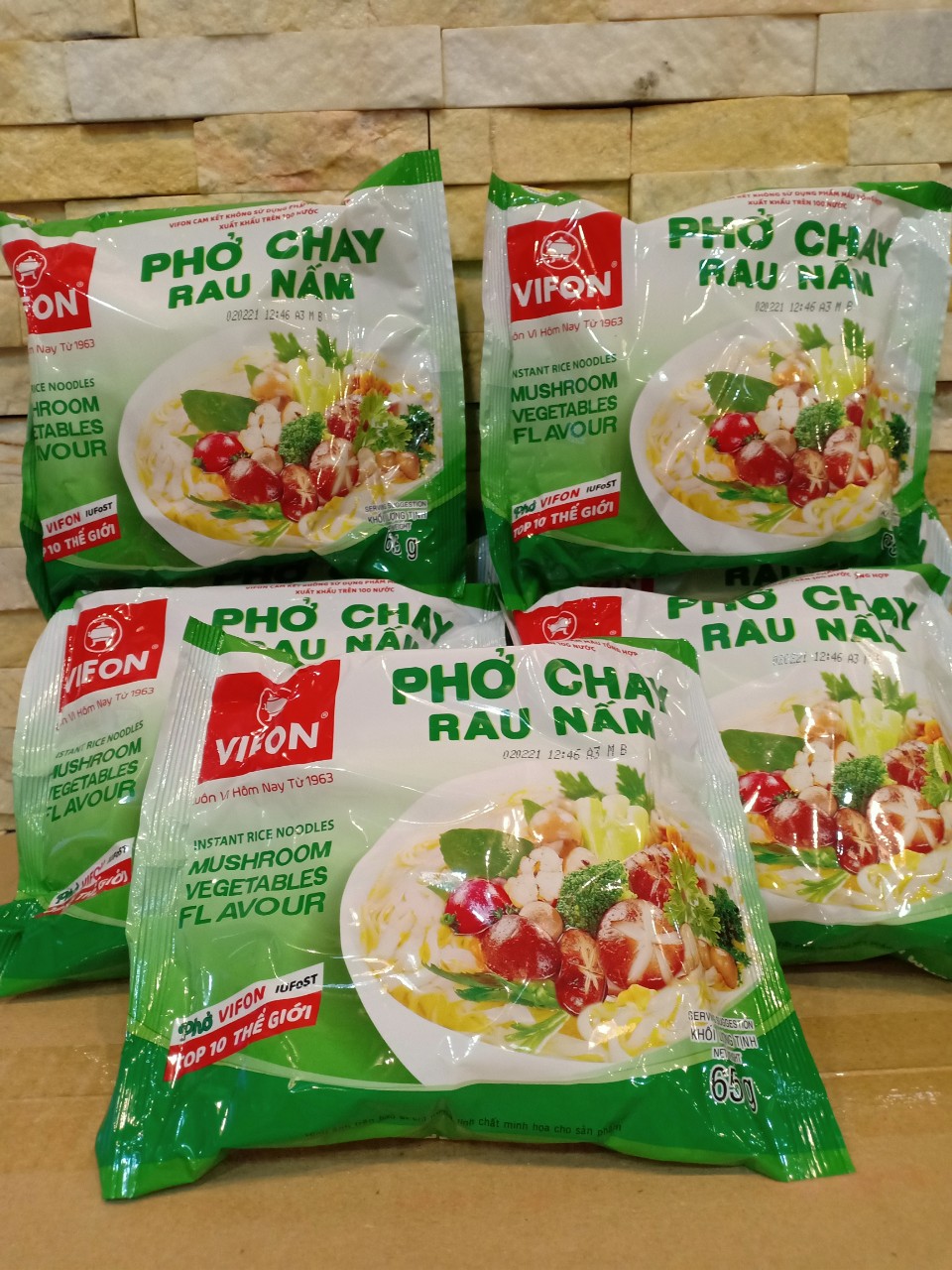 PHỞ CHAY  RAU NẤM VIFON 65 GAM/GÓI