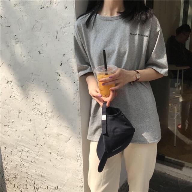 Áo thun tay lỡ form rộng All work HARI0319