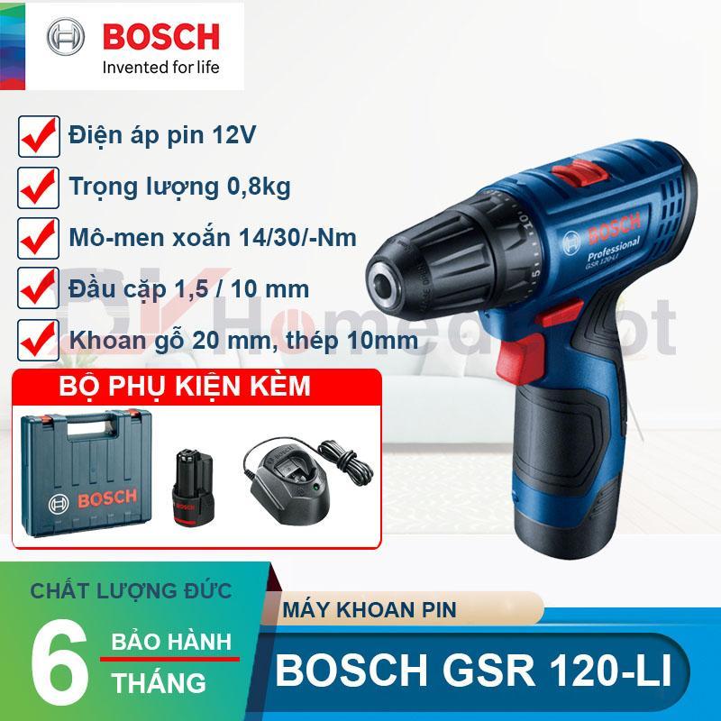 Máy khoan vặn vít dùng pin 12V Bosch GSR 120-Li