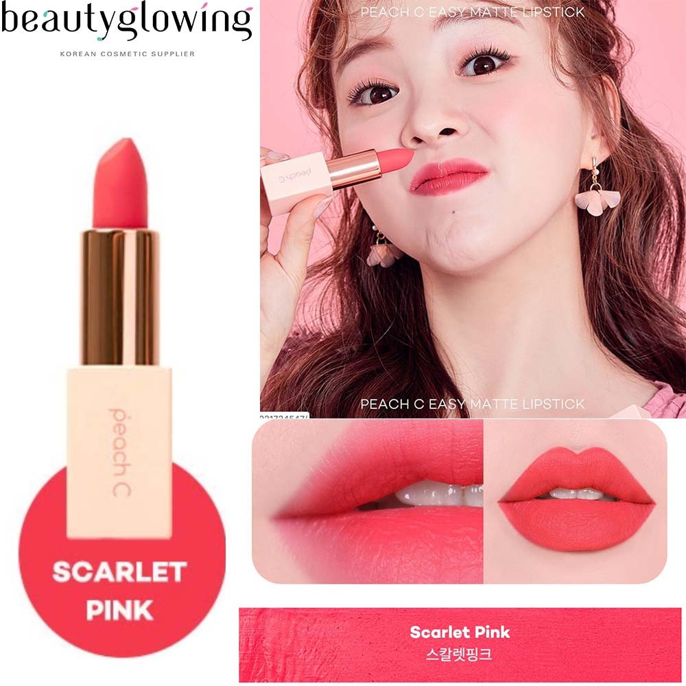Son Peach C Easy Matte Lipstick - Son Thỏi Lì Siêu Mịn Hot 2020