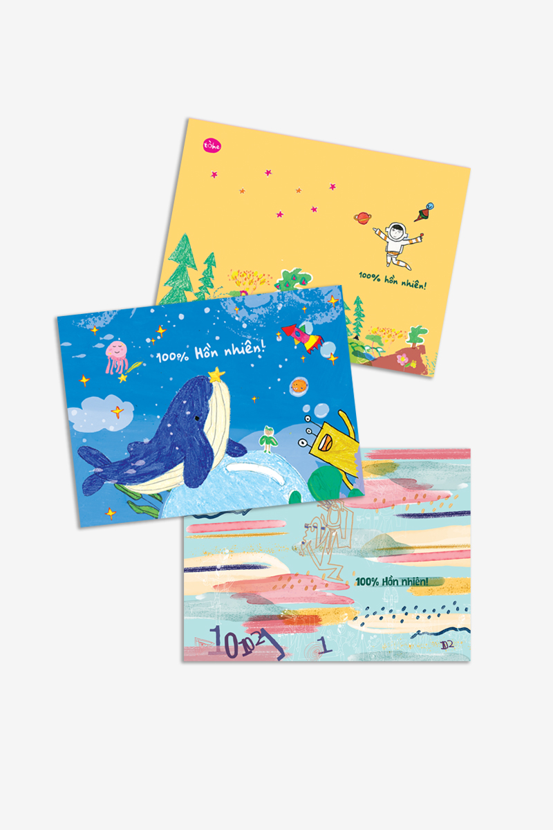 Set thiệp 100% Hồn Nhiên (6 chiếc) [Made by Tòhe] [FSale]