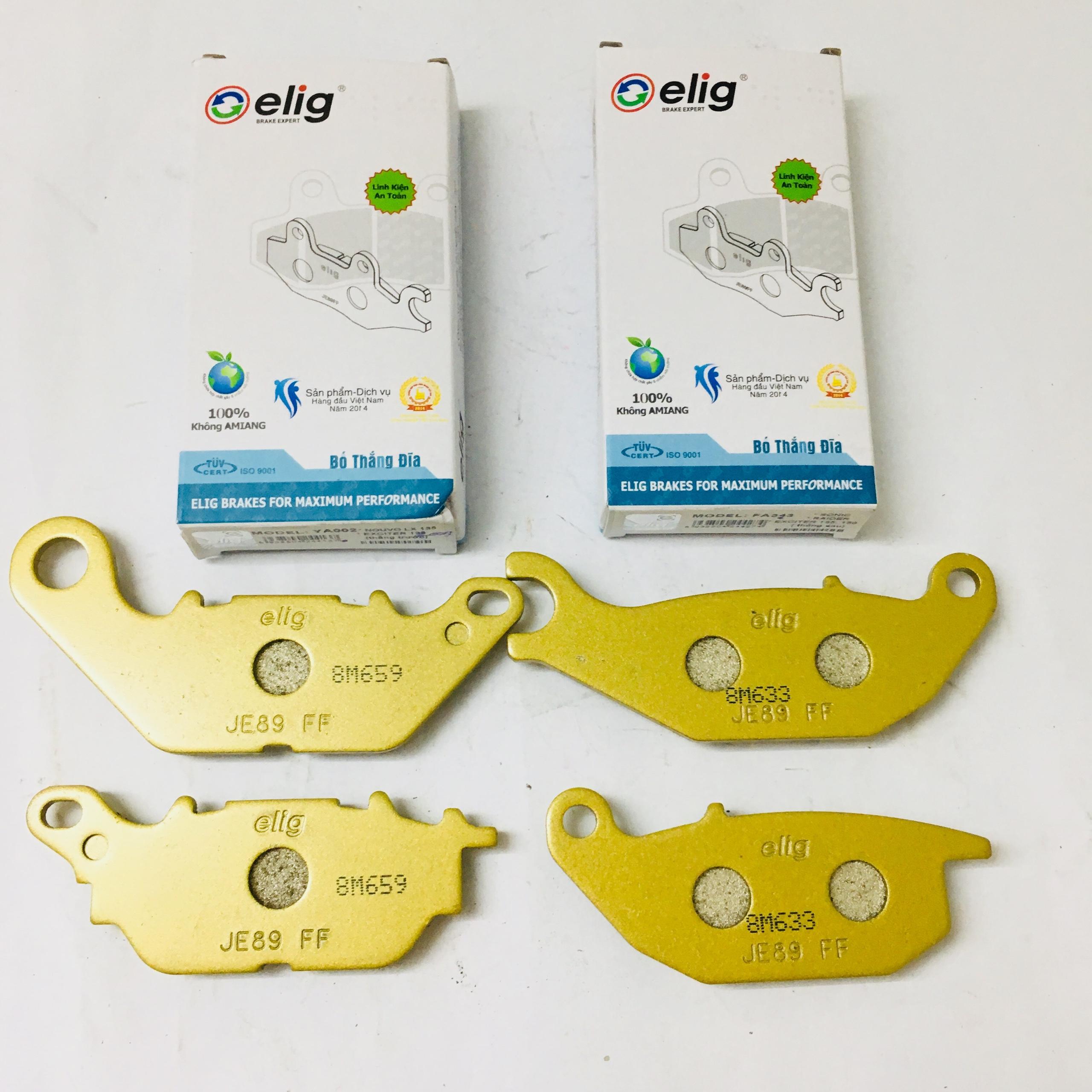 BỘ BỐ THẮNG ĐĨA TRƯỚC SAU ELIG cho EXCITER 135 ĐỜI 2009