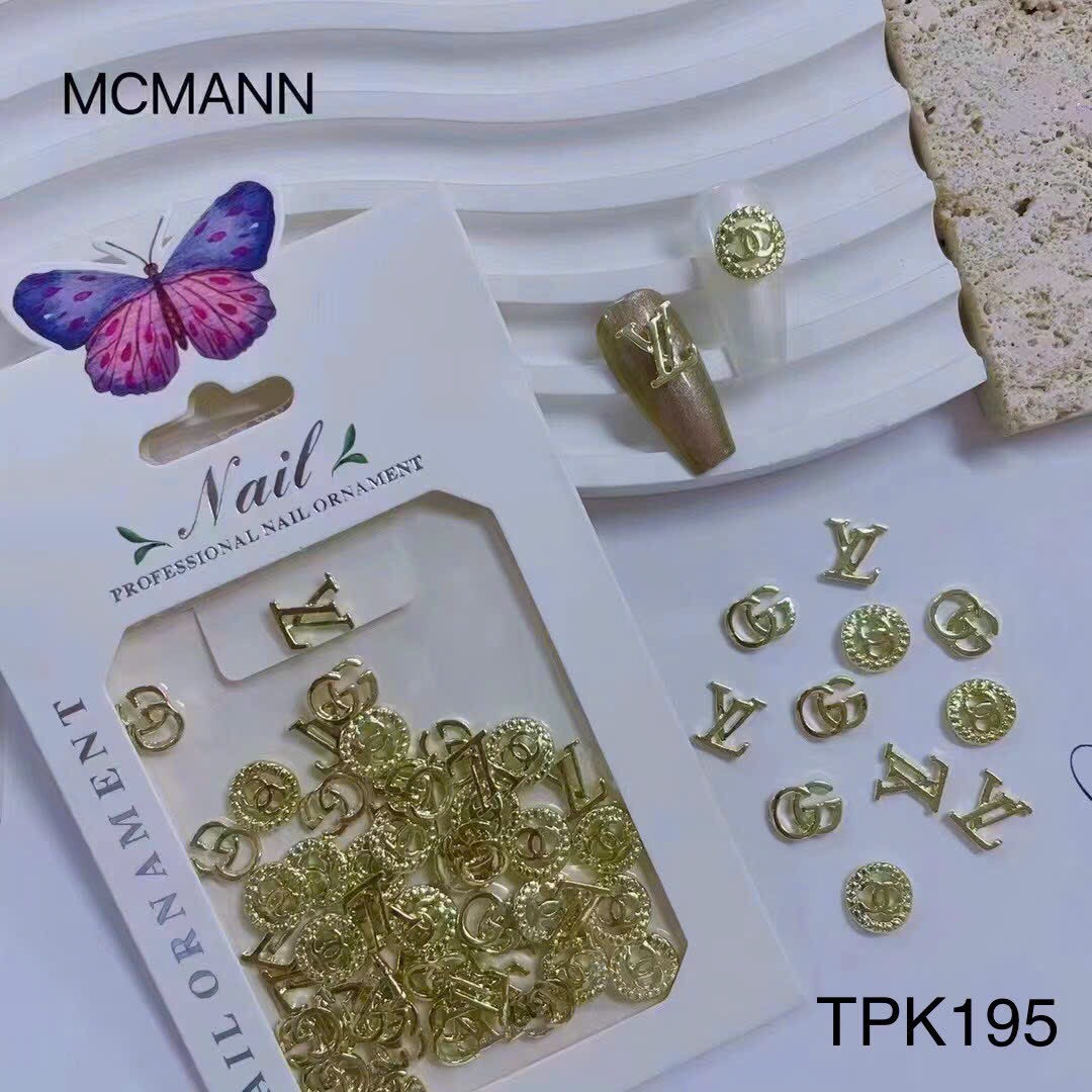 Charm Thương Hiệu Trang Trí Móng, Charm Kim Loại - Mini Nails