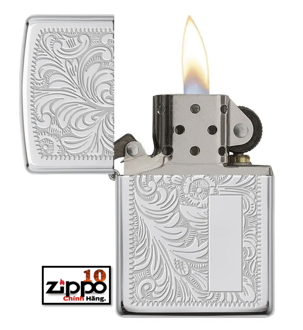 ZIPPO High Polish Chrome Venetian® Design