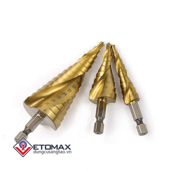 Bộ 3 mũi khoan tầng hình nón cao cấp - Qmart