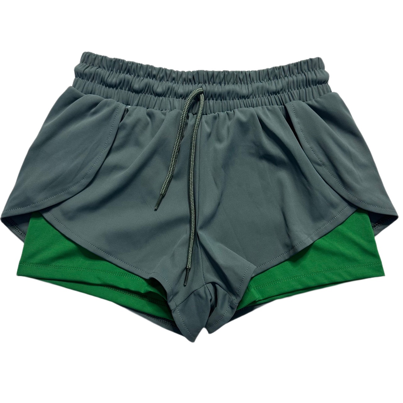 Quần đùi tập gym yoga nữ, quần shorts 2 lớp chất thun poly xịn co giãn tốt