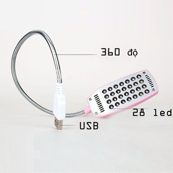 Đèn Led Laptop 28 Bóng để bàn cổng USB