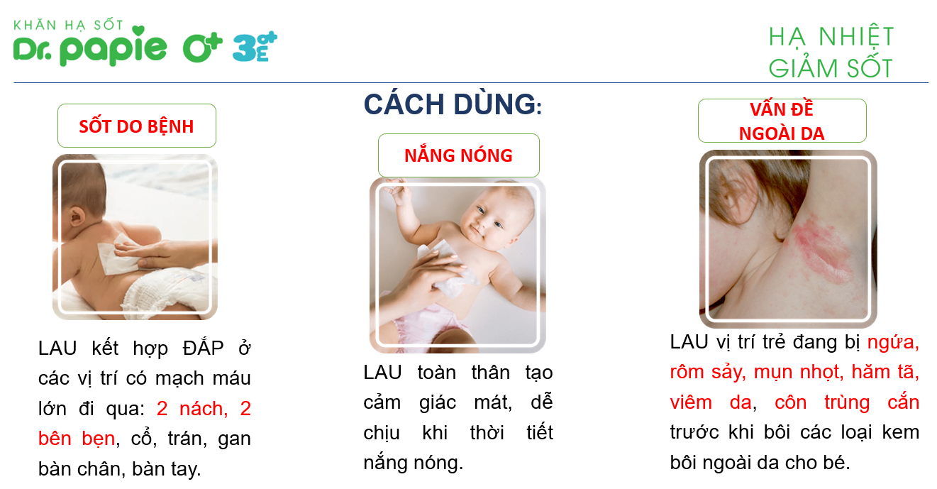 Khăn hạ sốt Dr. Papie