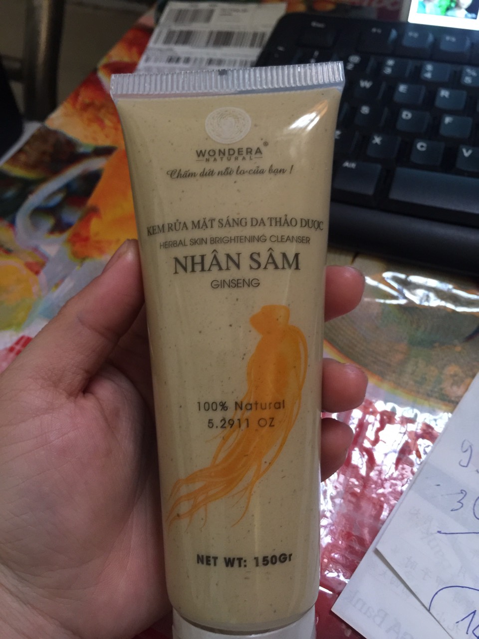 [HCM]Kem Rửa Mặt Sáng Da Thảo Dược Wondera 150g