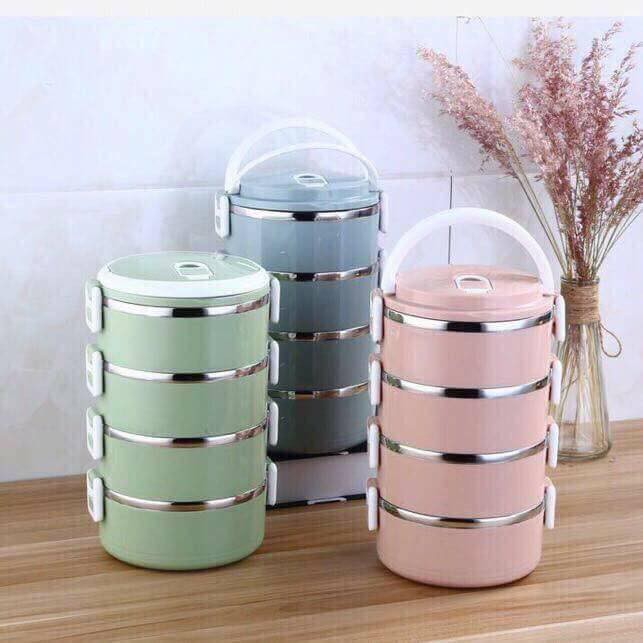 Hộp đưng cơm giữ nhiệt 4 tầng
