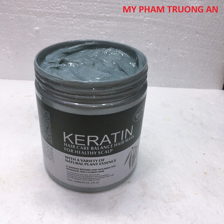 Kem hấp ủ tóc keratin 1000ml - keratin bùn nâu