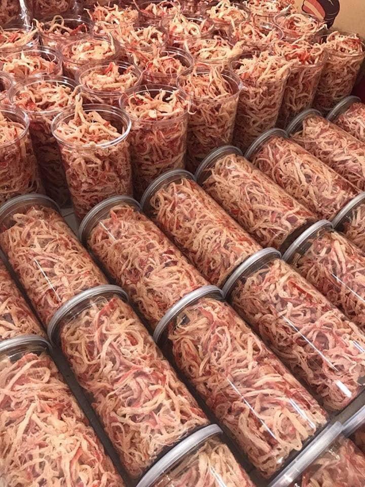 750g Mực Xé Sợi Hấp Cốt Dừa-MỖI HŨ 250G