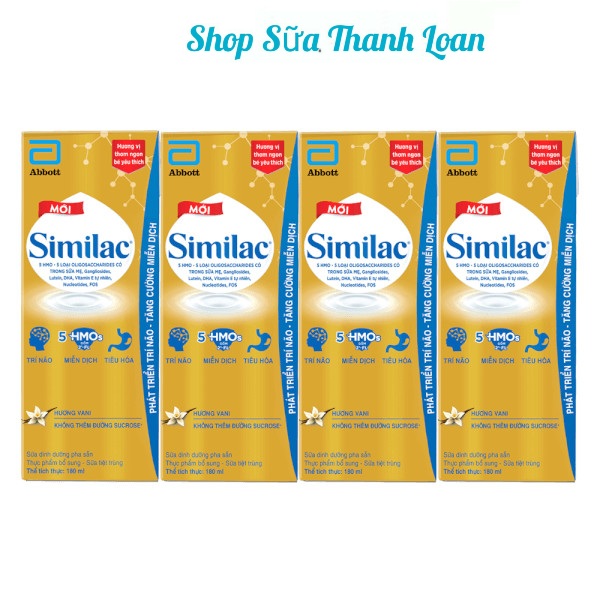(HSD T2-2025) COMBO 3 LỐC 12 Hộp Sữa Bột Pha Sẵn Similac IQ 180ml.