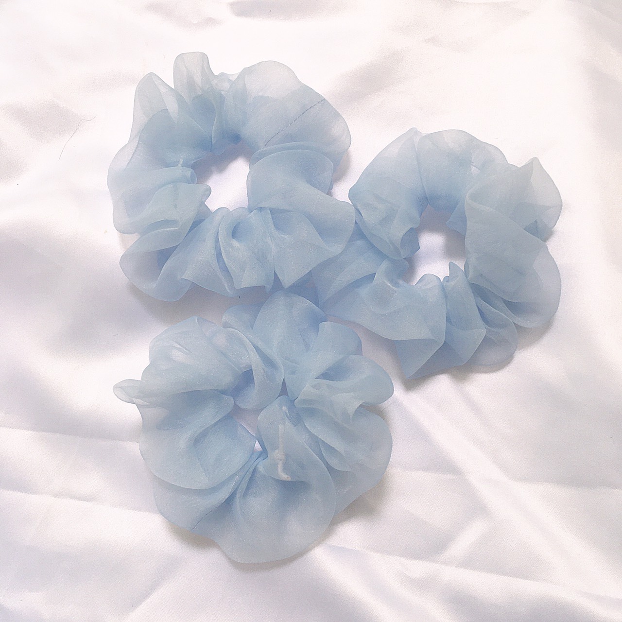 [HCM]CỘT TÓC SCRUNCHIES VOAN XANH MIN SIZE NHỎ SIÊU ĐẸP - CỘT TÓC HOTTREND