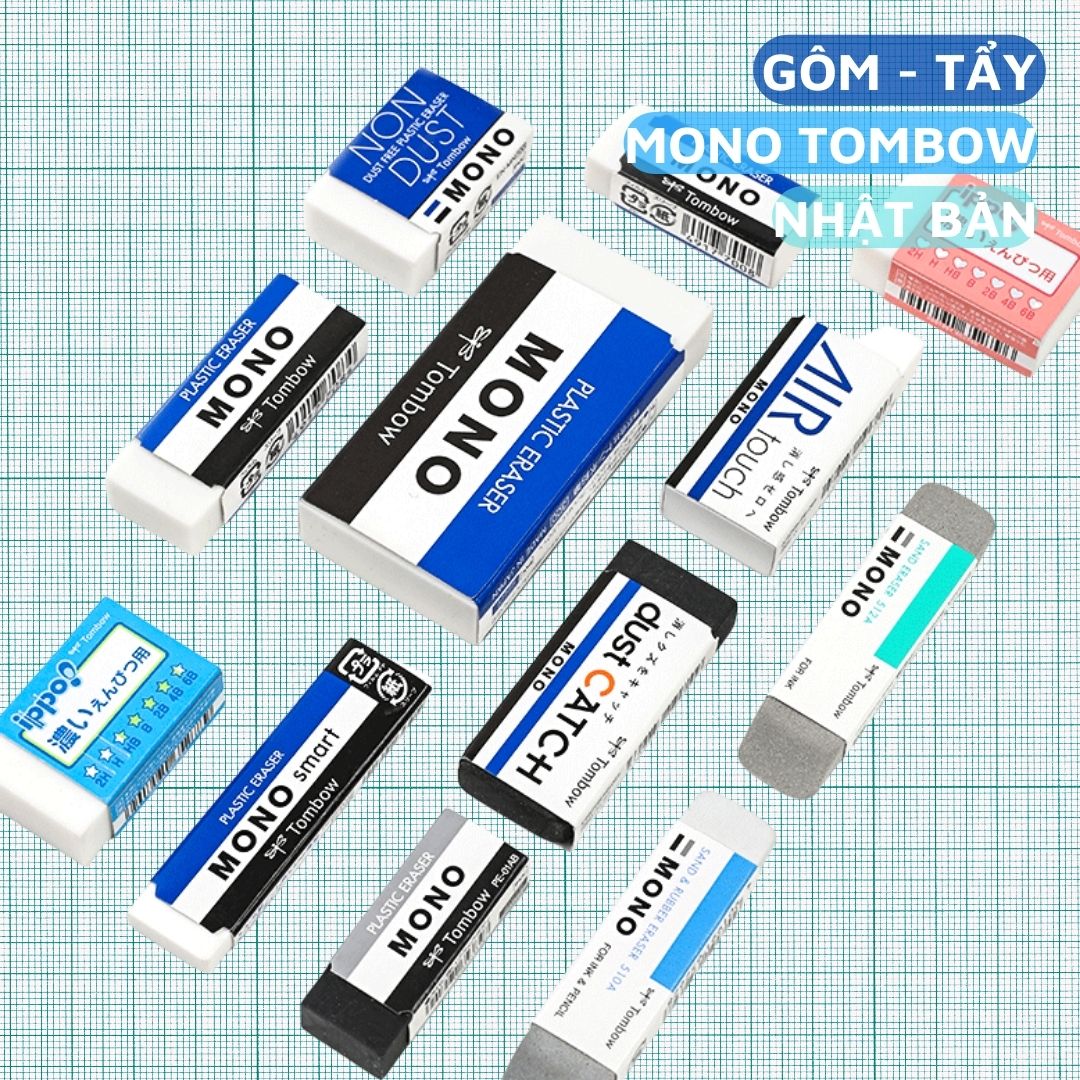 Gôm Tẩy MONO - TOMBOW Nhật Bản Các Loại