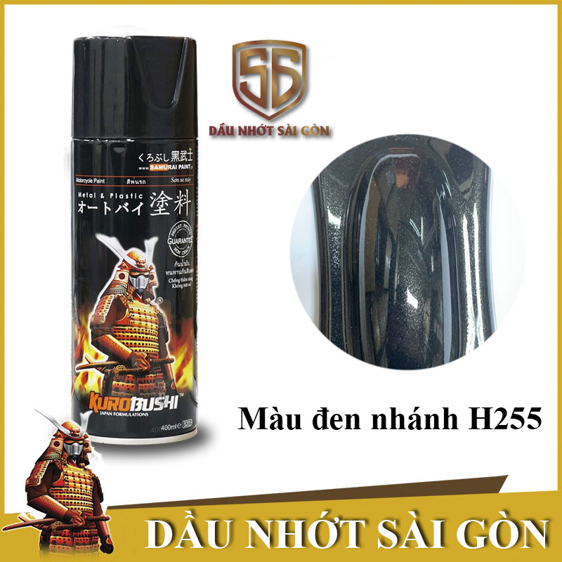 [HCM]Samurai H255 - Sơn xit xe máy màu đen nhánh Honda _ Twinkling Black