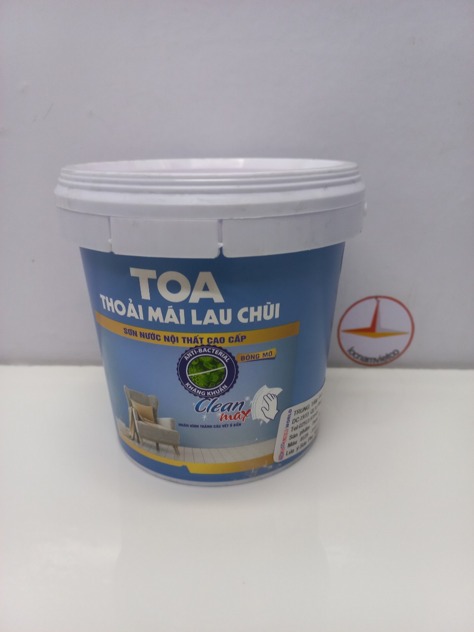 Sơn nước nội thất Toa thoải mái lau chùi màu hồng nhạt 8129 1L