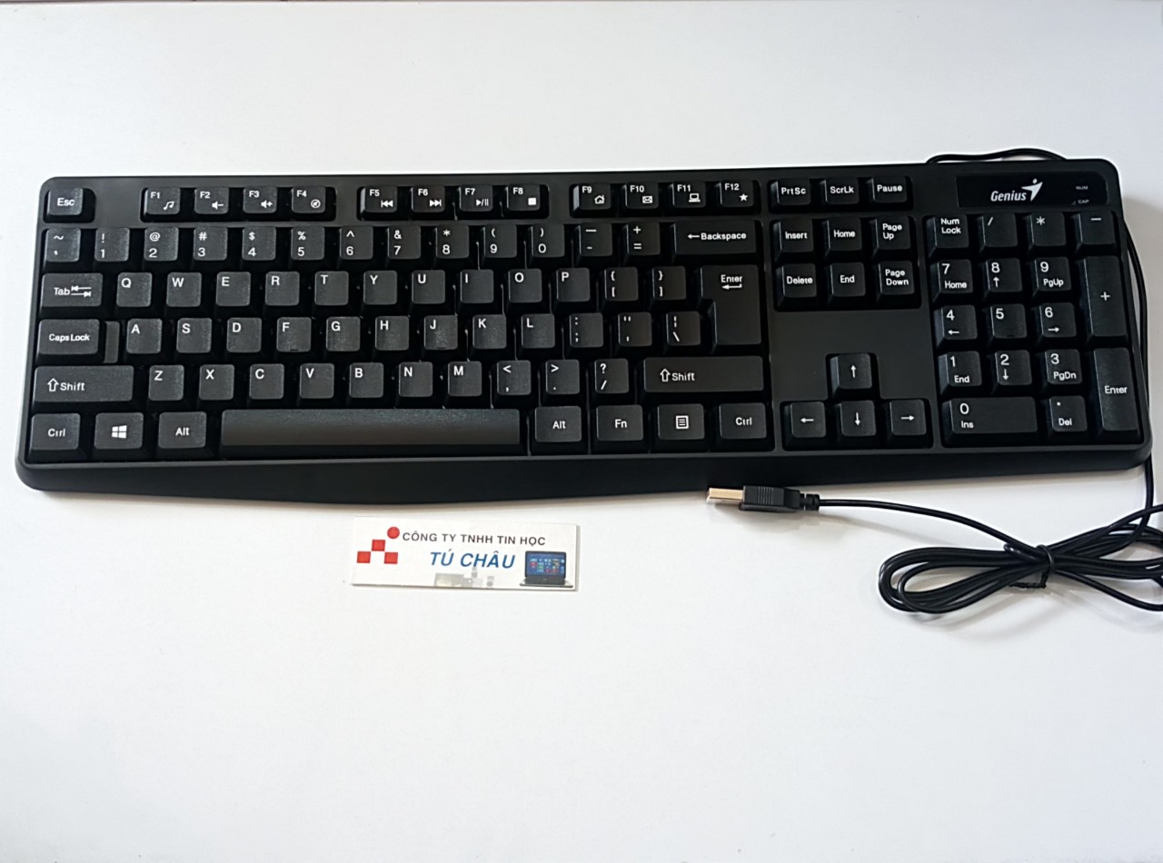 Bàn phím Genius KB 117 ; KB 110 (Chuẩn cắm USB, Cáp dài 1.5m) (Chính hãng)