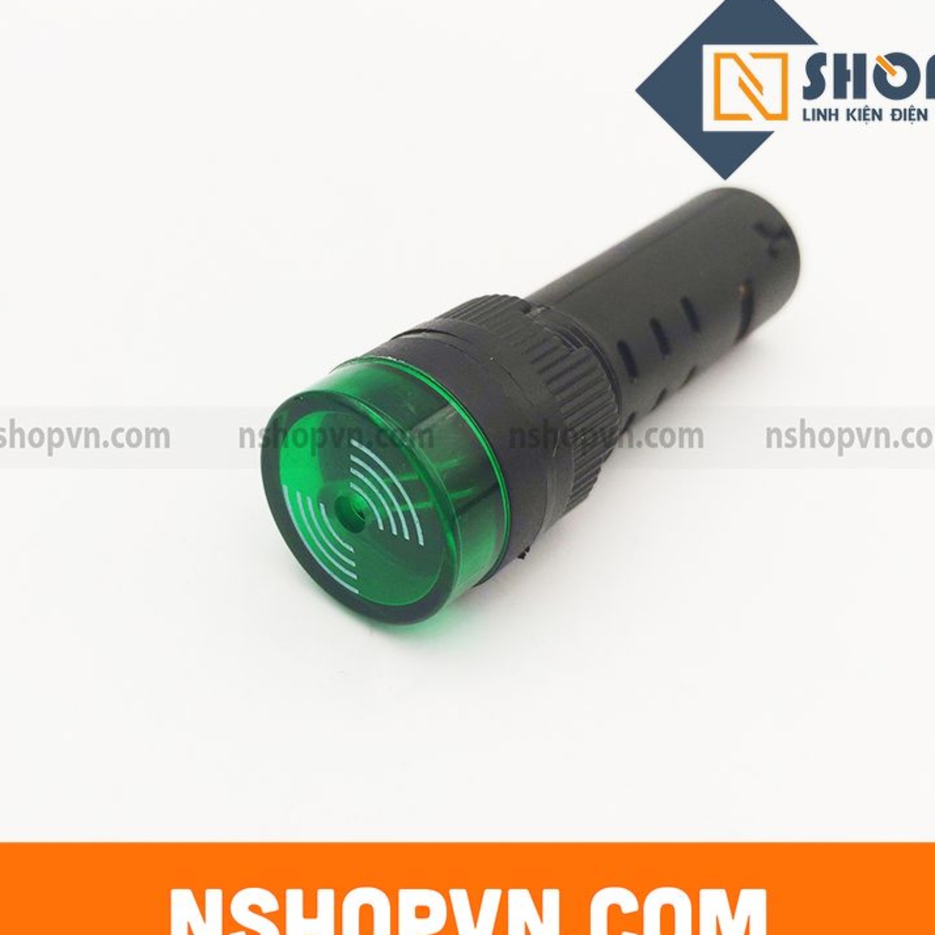 Đèn báo có còi AD16-16SM màu xanh 220V
