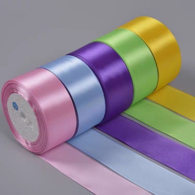 Cuộn duy băng vải lụa satin bản 4cm dài 22m