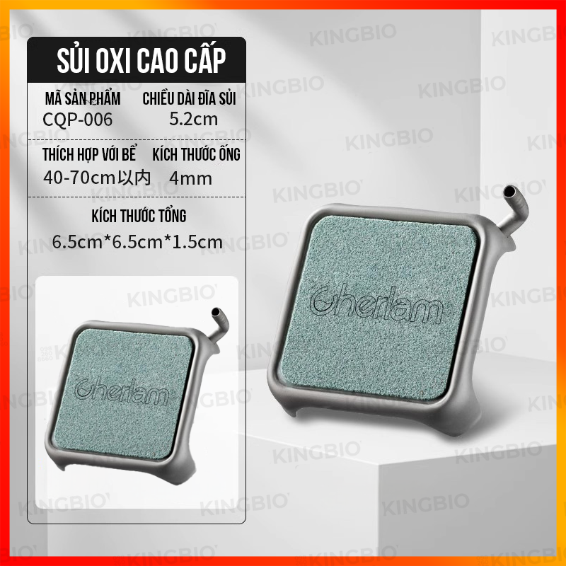 Đĩa sủi oxy cao cấp Cherlam – bọt oxy siêu mịn, chân đế inox